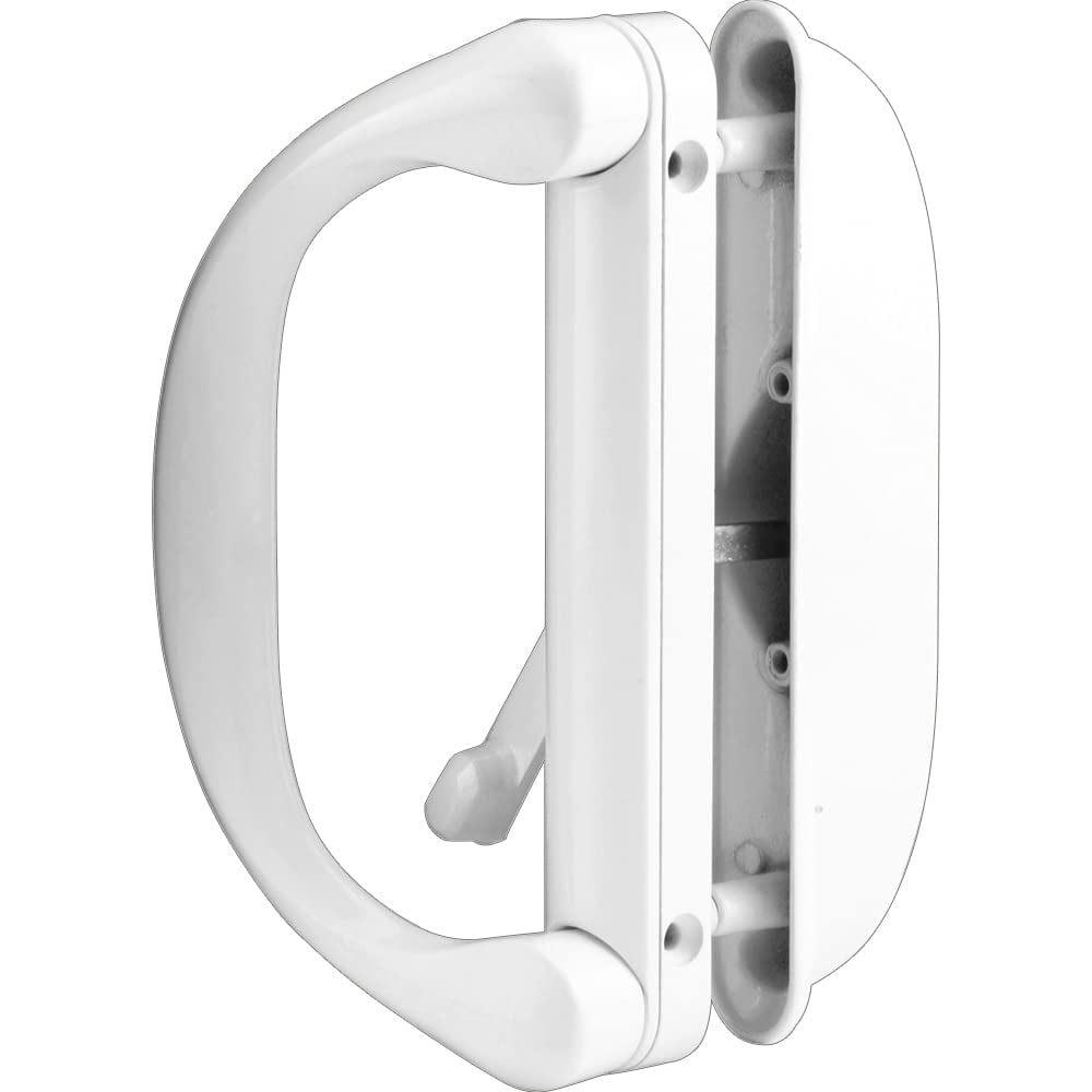 Tirador Para Puerta De Patio Prime-line C 1275, Blanco Fundido A Presión Con Cierre