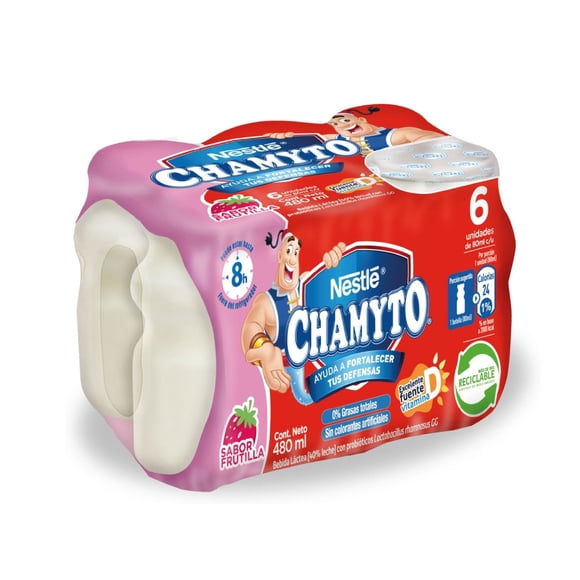 Yoghurt Probiótico Frutilla Multipack, 80ml