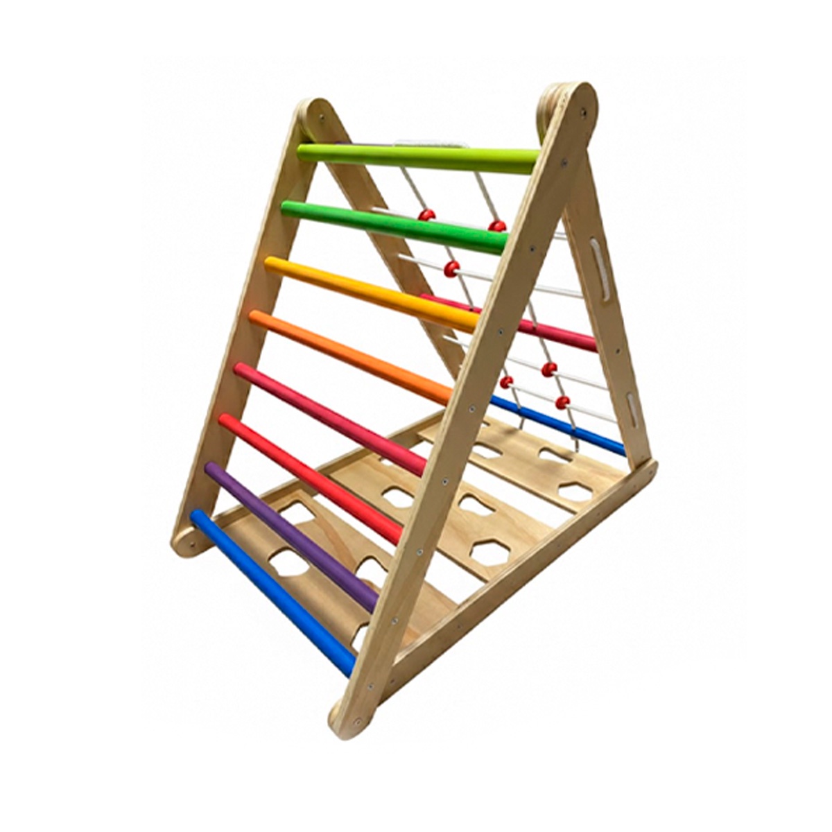 Genérico - Juego De Madera Triangulo Colores Pies Escalada 020 - Wcfs-15