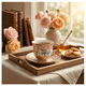 thumbnail image 3 of Set Juego De Tazas Y Platos De 12 Piezas Porcelana Fina, 3 of 4