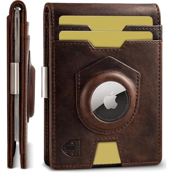 Billetera TRAVANDO AirTag RFID para 11 tarjetas con clip metálico