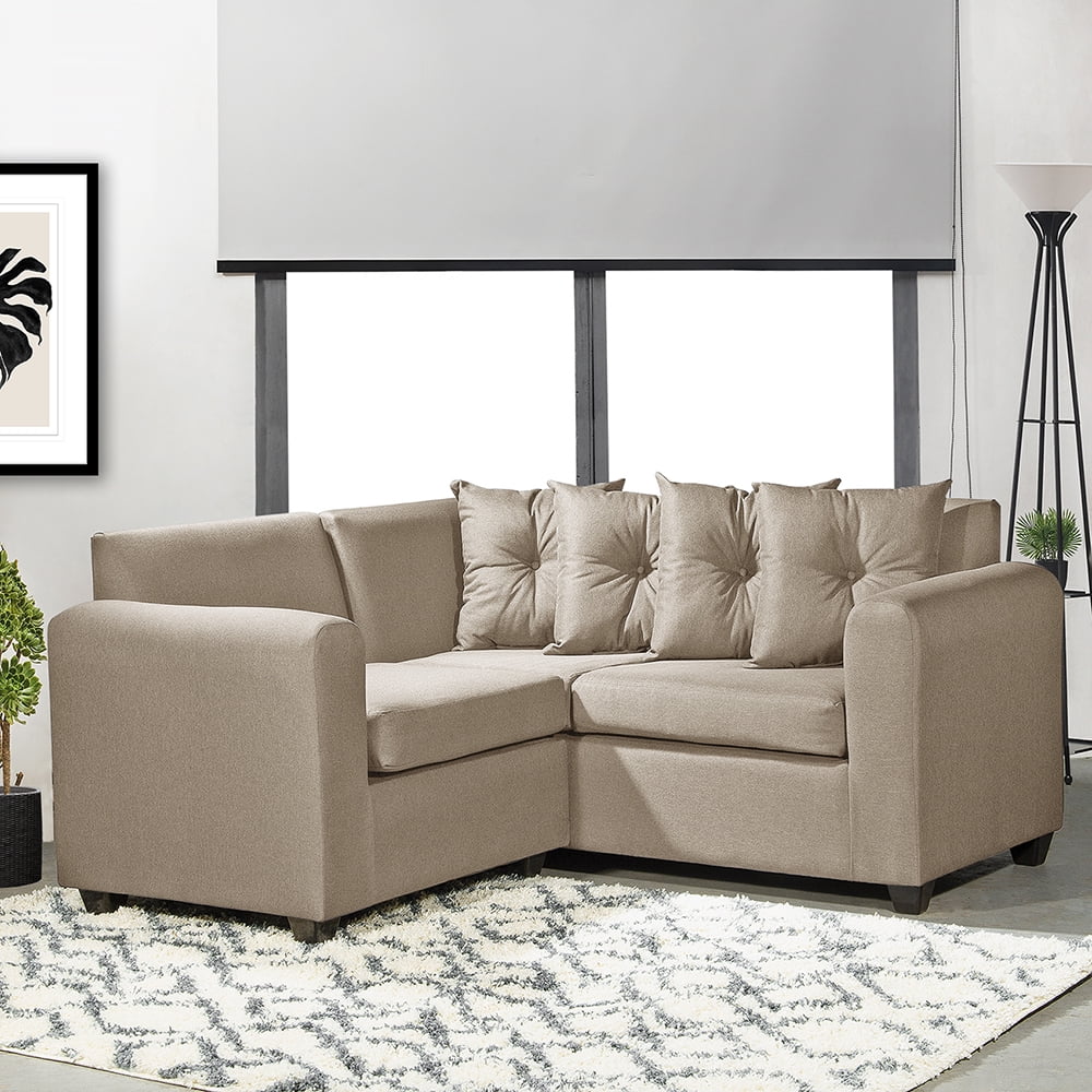 Masel - Seccional Esquinero Recife Tela Beige 160x160x78