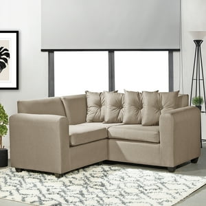 Masel - Seccional Esquinero Recife Tela Beige 160X160X78