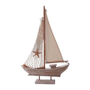 Bothyi - Accesorios Fotográficos De Barco De Vela De Madera Barco De Vela En Miniatura Para Encimera Oficina Hogar 42 Cm X 27 Cm X 5,5 Cm