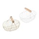 thumbnail image 1 of 2 Cestas De Frutas, Accesorios Para Fotos, Decoración Del Hogar, Mango De Madera, Blanco Y Beige, 1 of 5