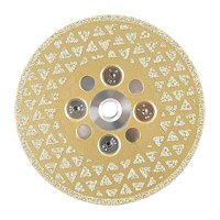 Magideal - Disco Abrasivo De Corte De De 10Cm, Espesor De Doble Cara, Accesorio De Rosca M10 De 2,2Mm Para Reemplazo Profesional De Azulejos De Cerámica Grano 45