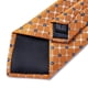 thumbnail image 5 of Corbata hombre seda con pañuelo y colleras Modelo Solinario Naranjo, 5 of 6