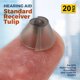 thumbnail image 4 of Domos Tulipán de Repuesto MEDca para Audífonos, Pack de 20, Adaptación Abierta, Silicona, Compatibles con Múltiples Marcas, Gris Oscuro, 4 of 8