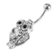 thumbnail image 1 of 14G ombligo anillos de acero inoxidable anillo del ombligo Barbell joyería búho, 1 of 5