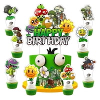 Fancigo - Decoración De Tartas, Plantas Y Zombis, Suministros Para Fiestas De Cumpleaños