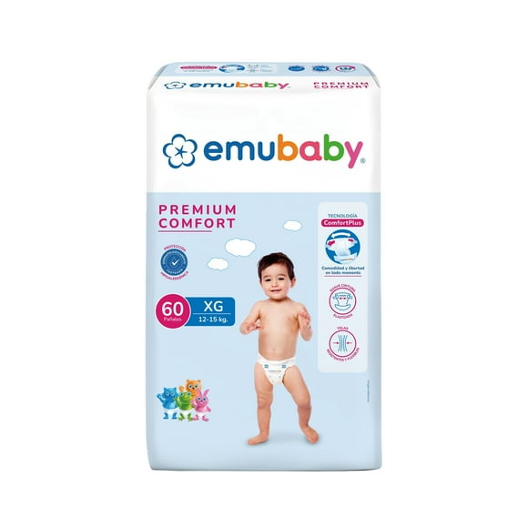 Pañales Emubaby Comfort XG, 60 Un
