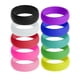 thumbnail image 3 of 10pcs 8mm de ancho flexible de goma de silicona anillo de dedo de la boda banda US Size6, 3 of 3