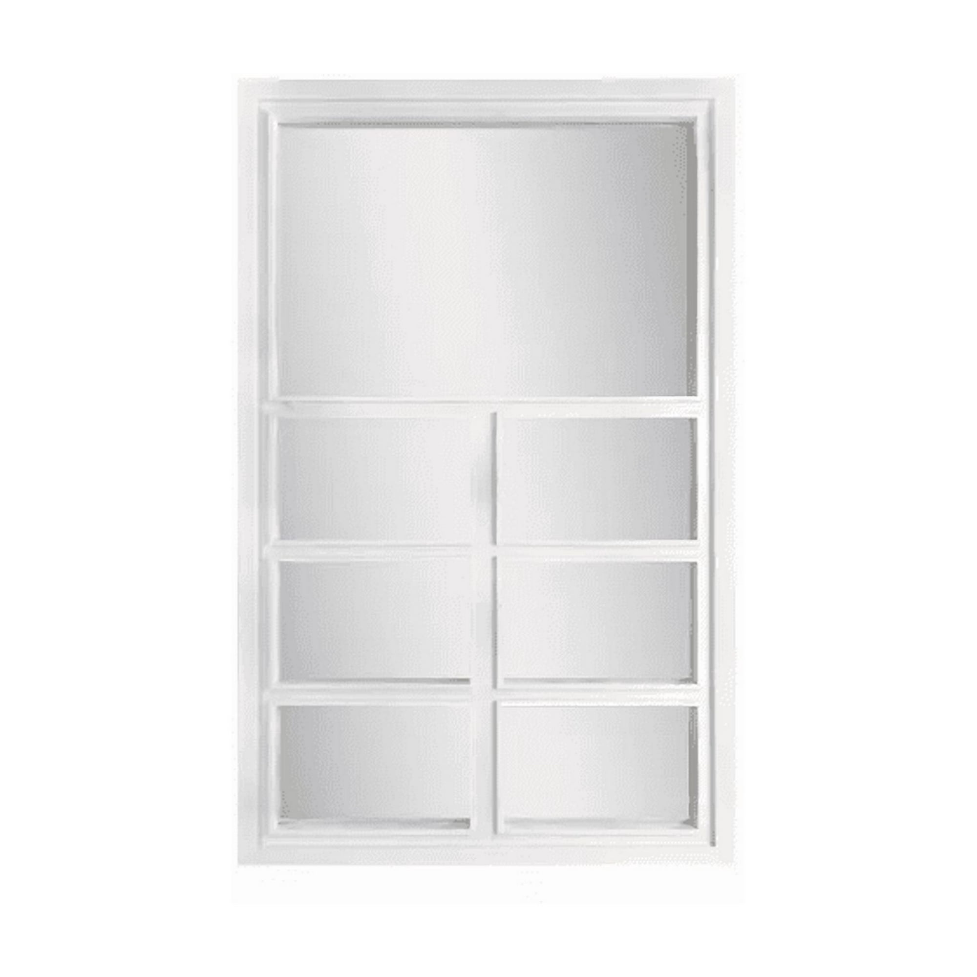 Genérico - Espejo Tipo Ventana Blanco 58x37cm