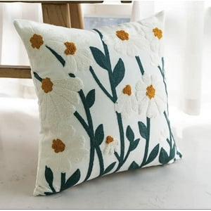 Homestore - Cojín Bordado 45X45 Cm Margarita