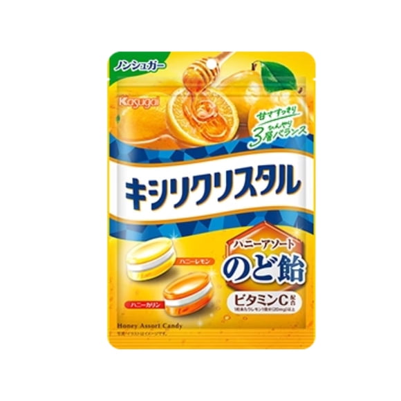 Caramelos Naranja Limón Miel Sin Azúcar Alivio Garganta Kasugai 72 Gr