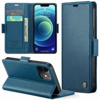 Caseme Tipo Cartera Iphone 13 Mini Con Cierre Magnético, Rfid, Tarjetero, Soporte, Carga Inalámbrica