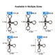 thumbnail image 2 of CARRILLOS GIRATORIOS FEZIHEGH 120 uds Acero Inoxidable #2-10, 2 of 7