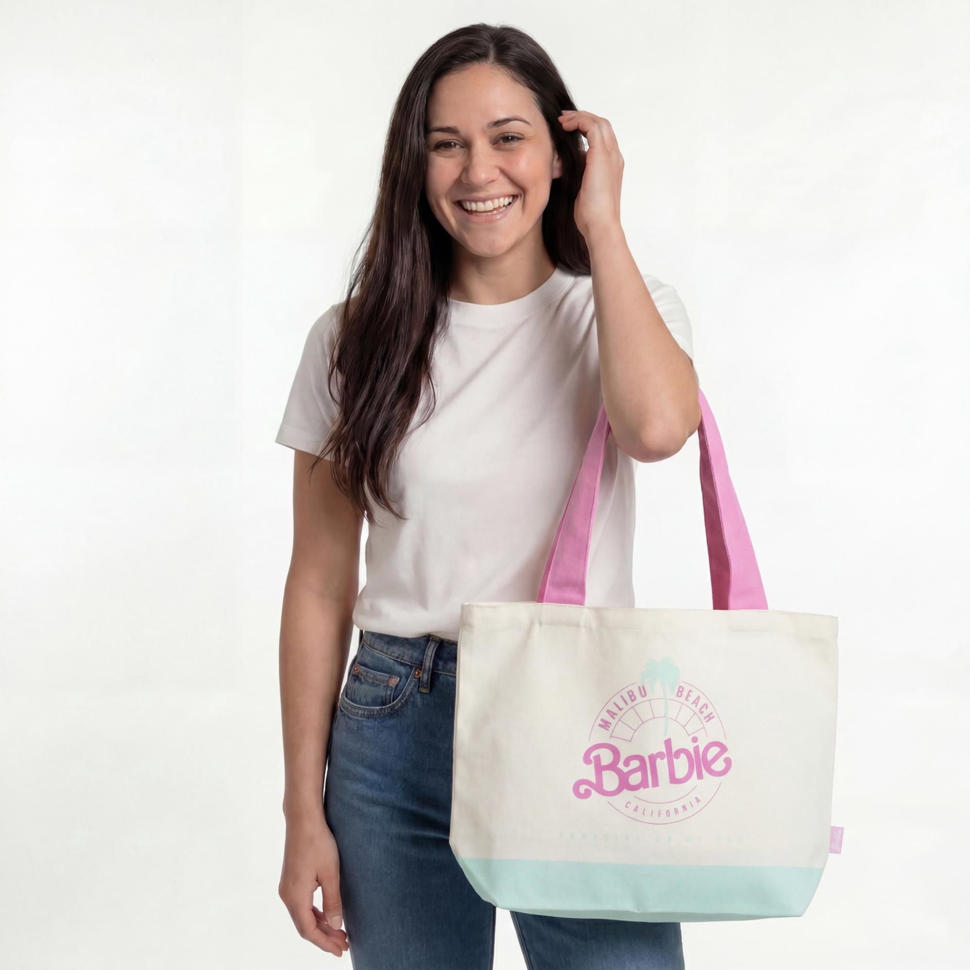 Bolso Tote Grande Barbie Mujer Beige TU