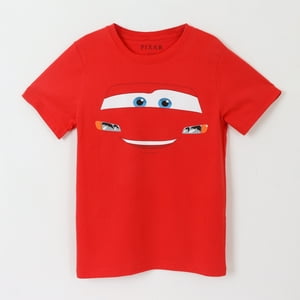 Polera Manga Corta Niño Rojo Cars Pixar Disney