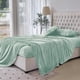 thumbnail image 5 of Juego de sábanas Elegant Comfort, lujosamente suave, terciopelo King Mint, 5 of 9