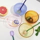 thumbnail image 5 of Cuencos de vidrio para ensalada o pasta - Cuenco de vidrio de colores con cuchara - Frutero transparente - Apto para lavavajillas, 5 of 5