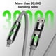 thumbnail image 3 of Cable de carga mFish 4-en-1 Multi USB Fast Charge 240W gris, 3 of 7