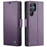 Caseme Tipo Cartera Samsung Galaxy S24 Ultra Con Cierre Magnético, Rfid, Tarjetero, Soporte, Carga Inalámbrica