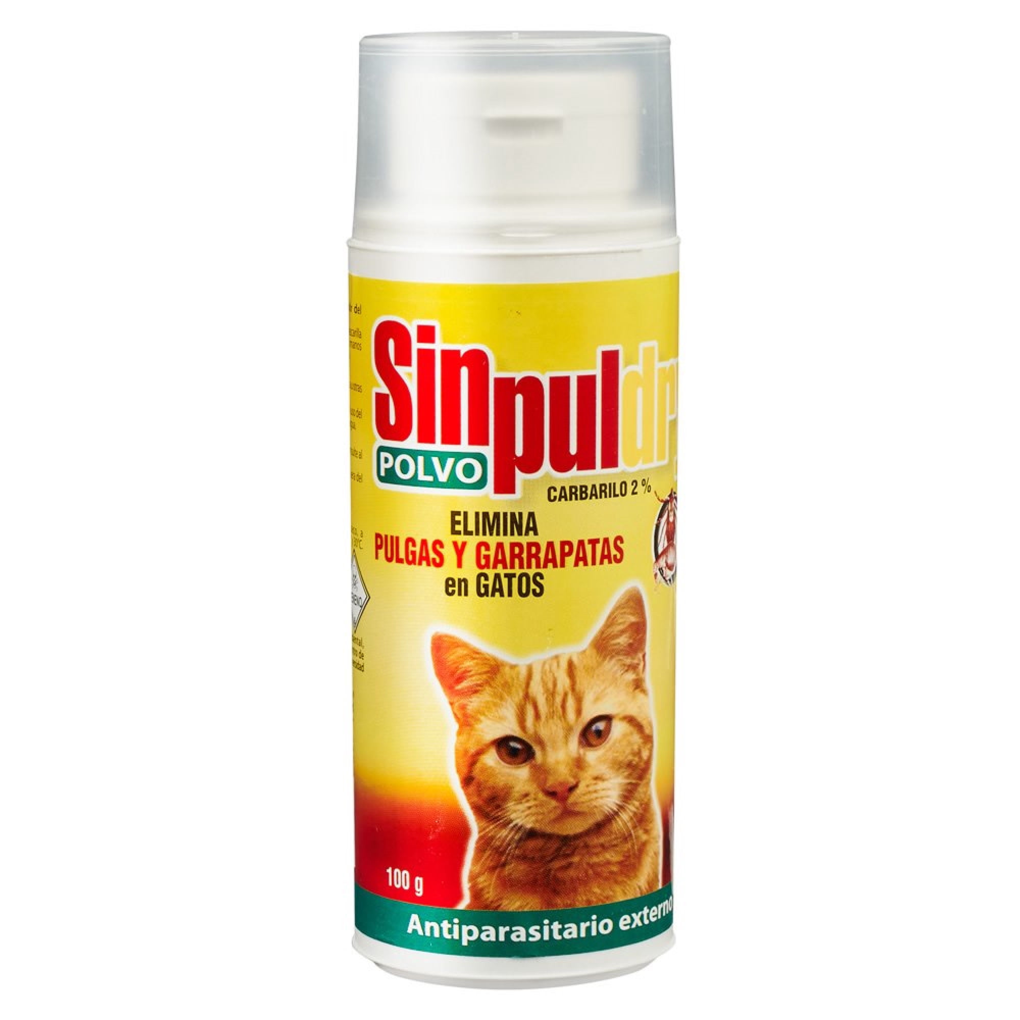 Talco Antiparasitario Para Gato Lata 100 g Sinpul