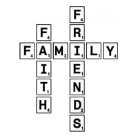 Rienda Libre Graphics - Decomural Family Friends Scrabble Tile Ws-34247