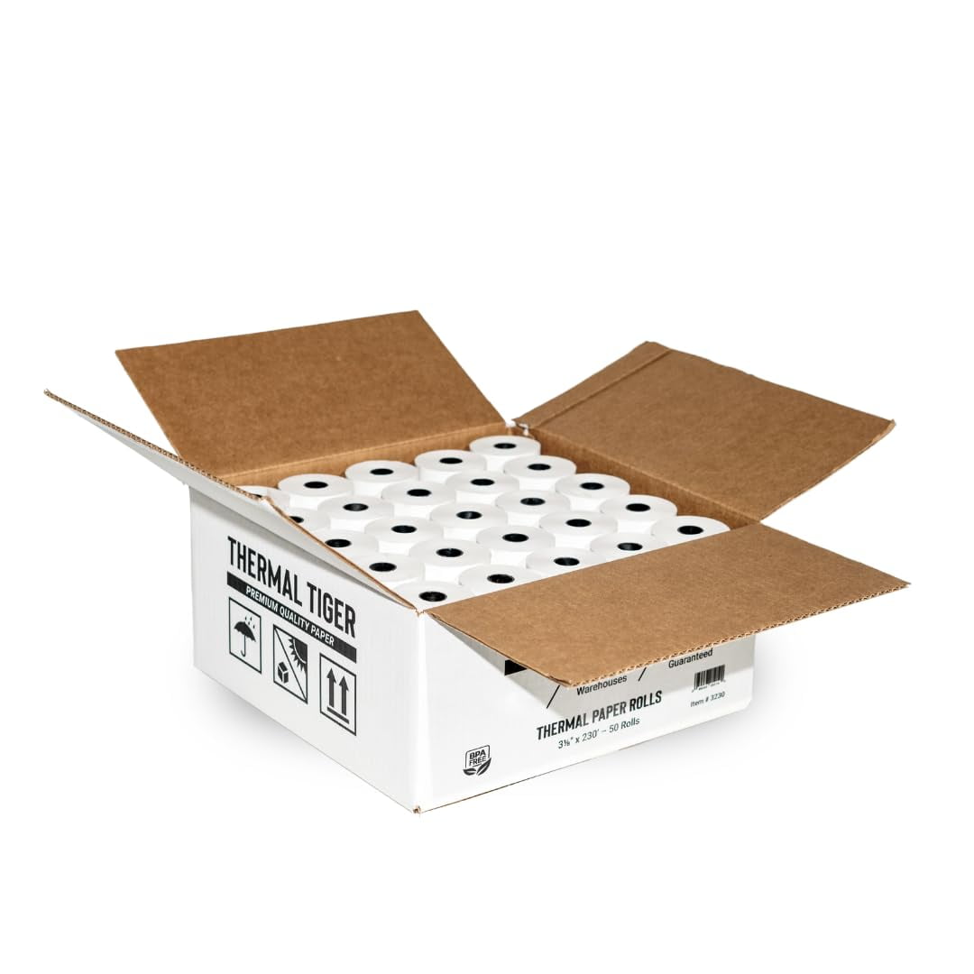 Rollos De Papel Térmico Thermal Tiger De 3,125 X 230 Cm (50 Rollos/caja)