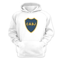 Genérico - Polerón Canguro Boca Juniors Blanco Talla S Unisex