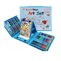 Tomasstore - Set Dibujo Portátil 208 Piezas De Arte Para Niños Kit Azul