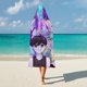 thumbnail image 5 of Juego Cool Omori Manta Capa con Capucha Anti-Bolitas, Manta de Lana Ártica Suave, Manta Portátil de Felpa Ligera y Lujosa, Poncho para Siesta en Casa y Oficina, 100*130cm, 5 of 6