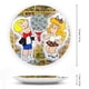 thumbnail image 2 of Richie Rich Plato decorativo de porcelana fina (bone china), plato decorativo de cerámica para hogar, oficina, soporte de pared, platos decorativos para dormitorio - 6 pulgadas (15 cm), 2 of 6