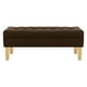 thumbnail image 1 of Banqueta Wood 2c Felpa 05 Chocolate, 1 of 4