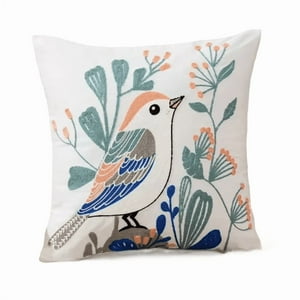 Genérico - Fundas De Cojines Bordadas A Elección 45X45 Diseño 39 Color Blanco