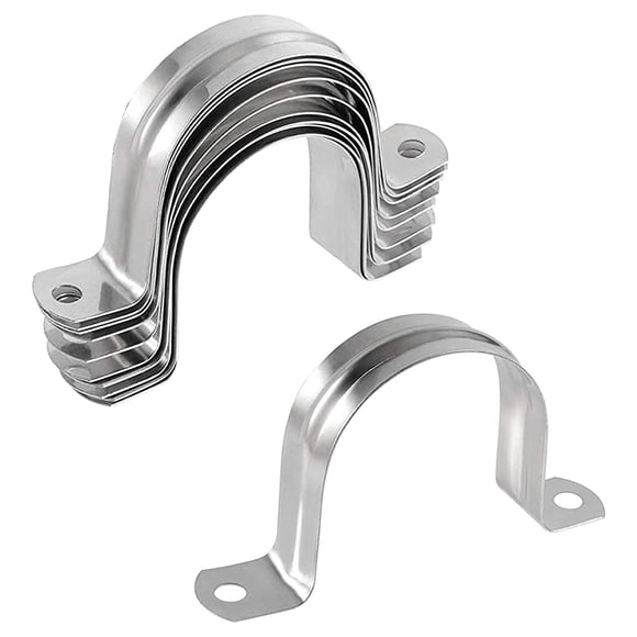Kit de 10 abrazaderas para tubería BVO de 3" en acero inoxidable