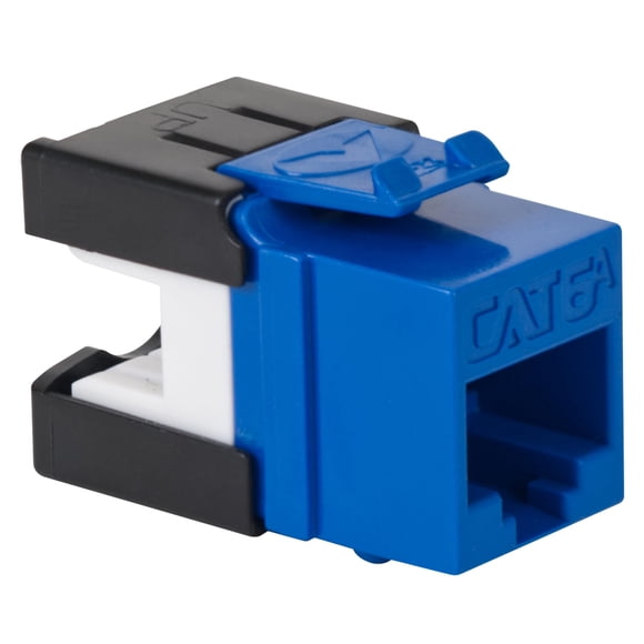 Jack Keystone ICC CAT6A 10Gbps RJ45 UL Listed PoE++ TAA Azul