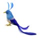 thumbnail image 1 of Pluma Artificial Realista Animal Mini Pájaro Jardín Estatuilla Cola Azul, 1 of 3