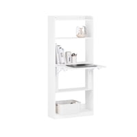 Klik Muebles - Estantería Con Escritorio Plegable Compacto - Blanco