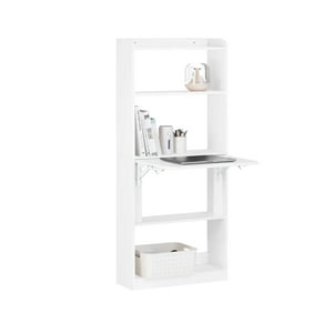 Klik Muebles - Estantería Con Escritorio Plegable Compacto - Blanco