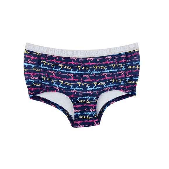 Pantaleta Infantil Algodón con Elástico Glitter