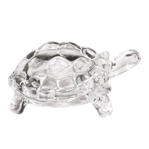 Bothyi - Colección De Figuras De Tortuga De Cristal, Escultura Animal Para Estante, Escritorio De Sala De Estar