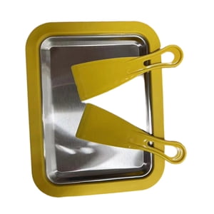 Bothyi - Máquina De Yogur Frito Máquina De Hielo Enrollado Para Sándwich De Helado De Yogur Helado Amarillo