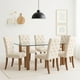 thumbnail image 2 of Comedor Mesa de Vidrio Quadra 120x80 + 6 Silla de Acolchada Madera Elegance, 2 of 9
