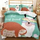 thumbnail image 1 of Alpaca Duvet Cover Boys Girls Alpaca with Headphones Duvet Cover Cartoon Alpaca Polyester Comforter Cover Double Queen King Size, 1 of 5