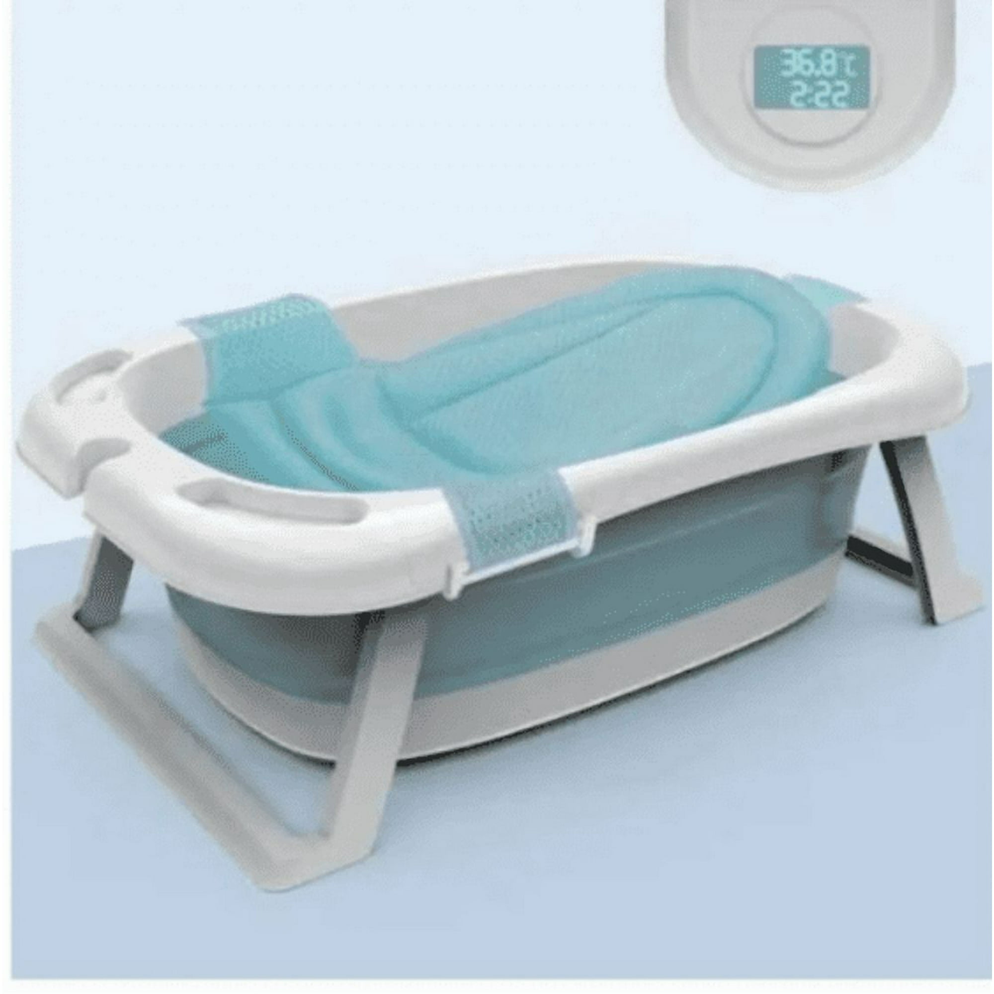 Genérico - Tina Bañera Plegable Para Bebé Antideslizante Celeste