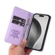 thumbnail image 2 of Funda Billetera de Cuero para iPhone 16 Pro Max con Tarjetero y Soporte - Tapa Magnética Morado, 2 of 6