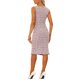 thumbnail image 3 of INSPIRE CHIC Vestido Elegante Sin Mangas de Tweed con Cuello Barco para Mujer, Outfit de Maestra para Regreso a Clases, Rosa M, 3 of 6