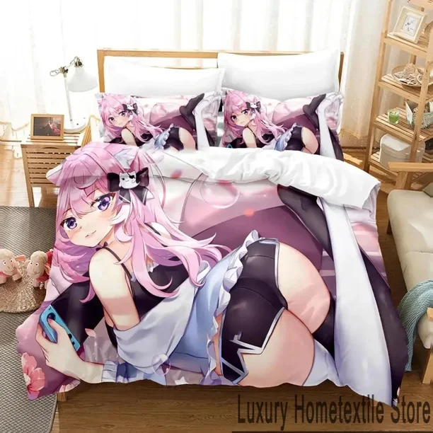 Nyatasha Nyanners Bedding Set Boys Girls Duvet Cover Pillowcase Bed boys Adult Home Textileextile Bed Sheets